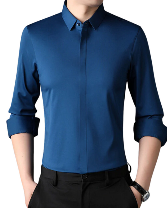 Camisa elástica sem rugas