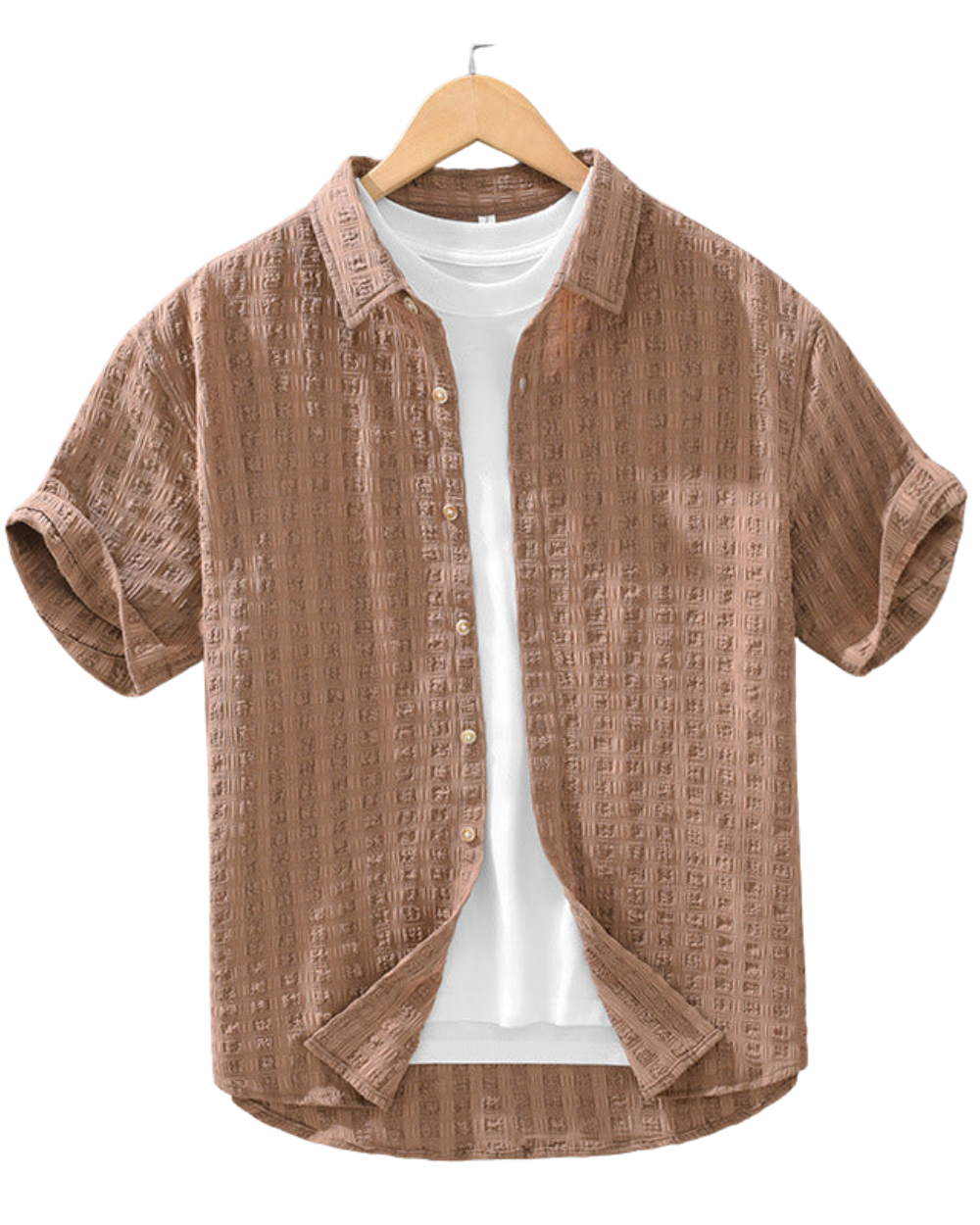 Camisa casual com textura