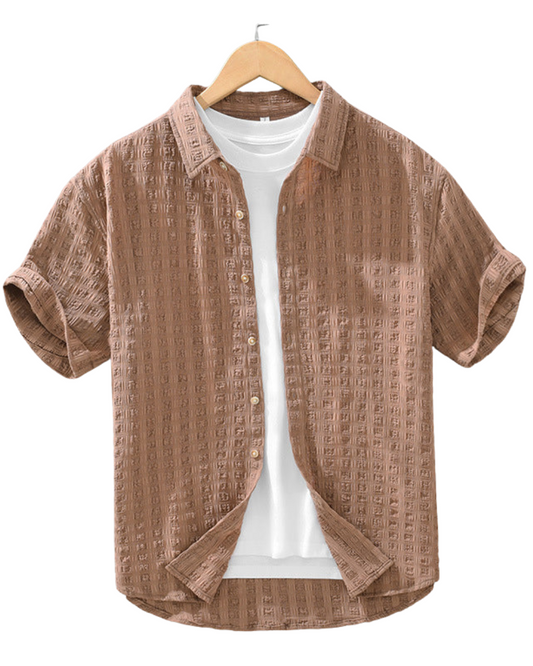 Camisa casual com textura
