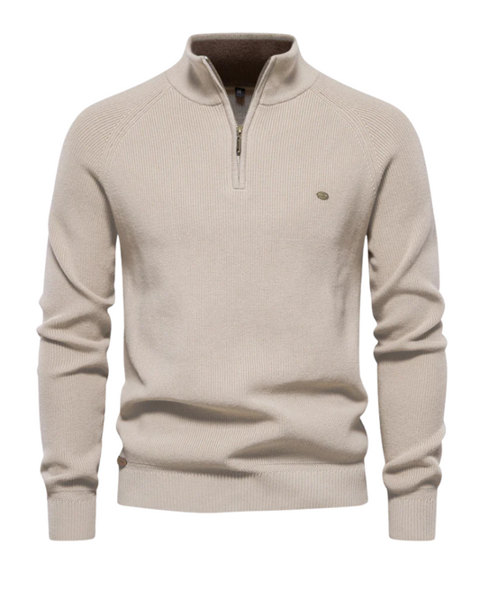 Camisola com fecho de correr de luxo