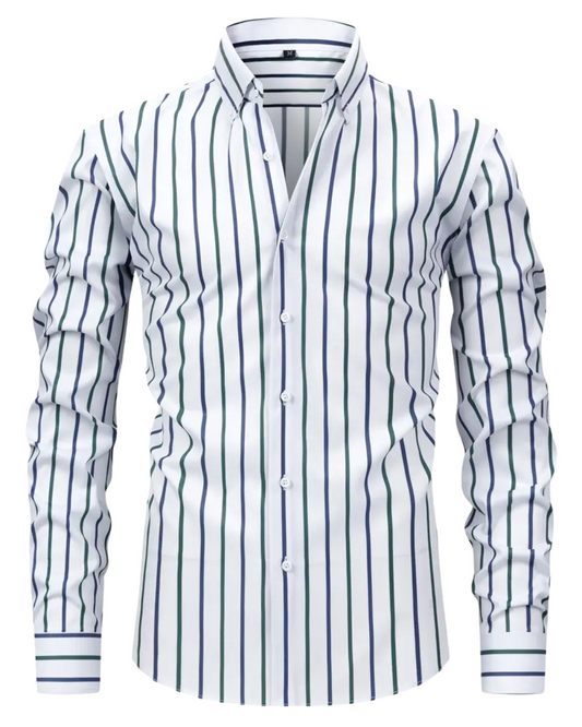 Camisa às riscas chique