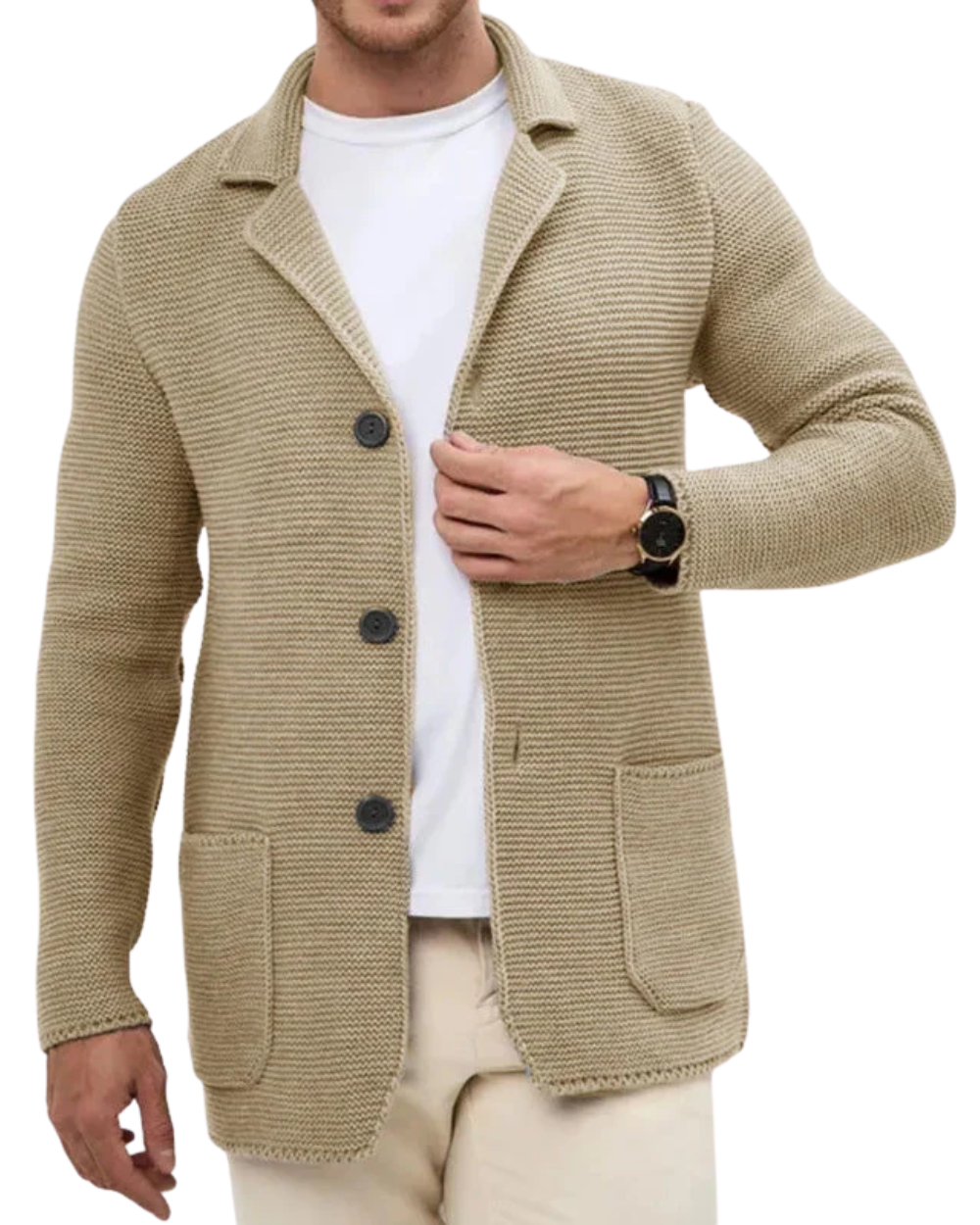 Casaco de malha elegante