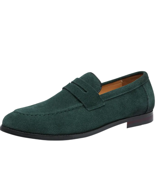 Mocassins de verão em camurça