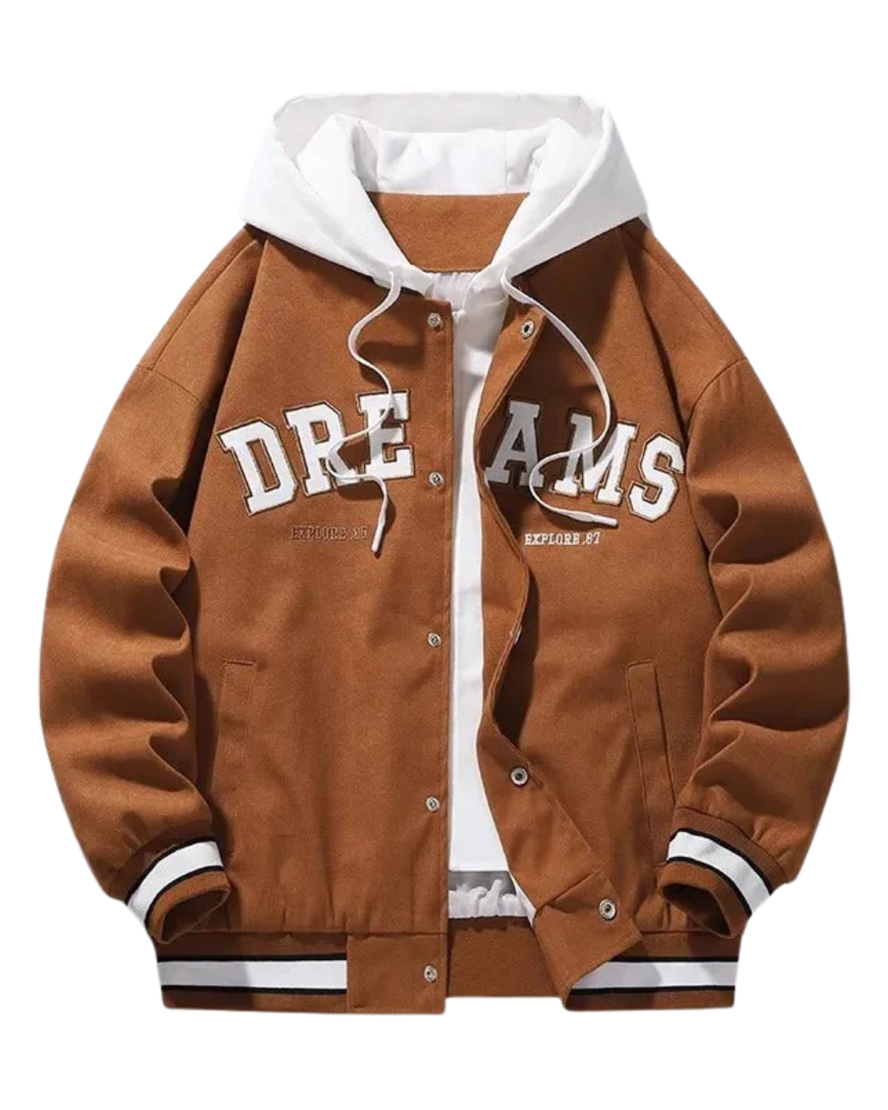 Casaco com capuz elegante