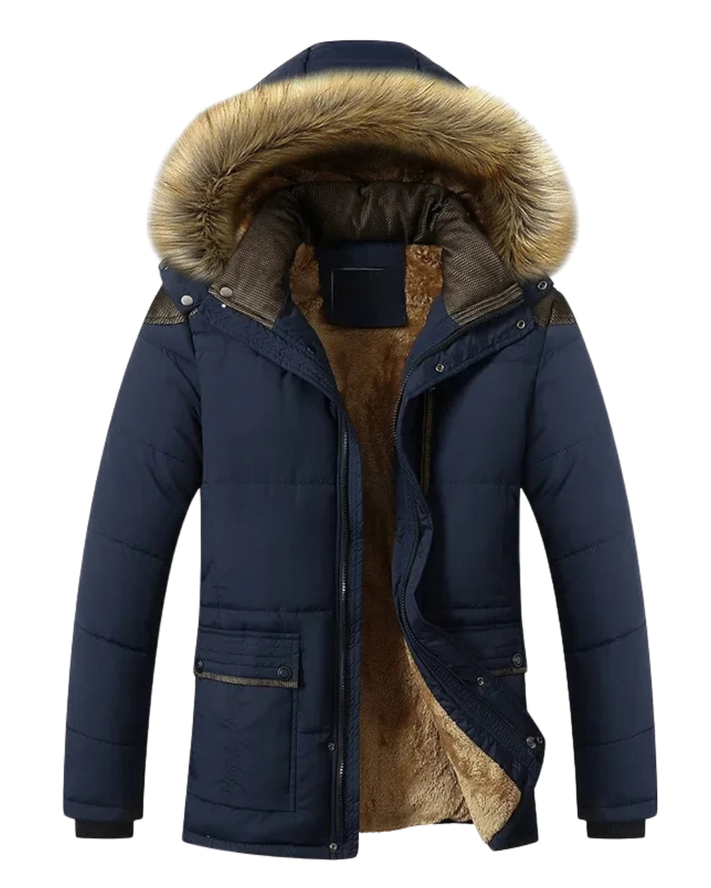 Casaco de inverno elegante e acolchoado