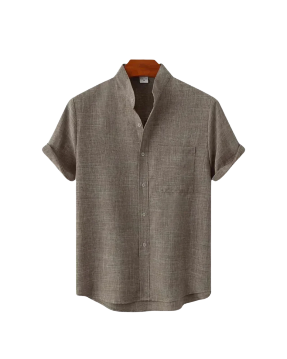 Camisa de linho de manga curta Venetië