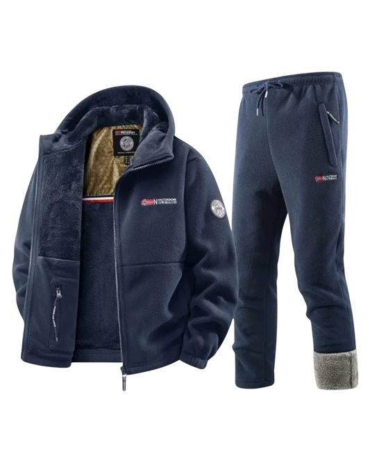 Conjunto elegante de lã