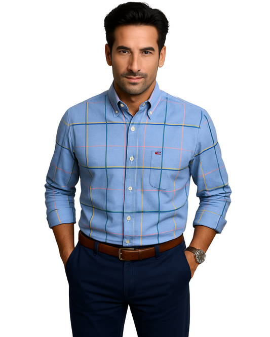 Camisa de algodão elegante para homem