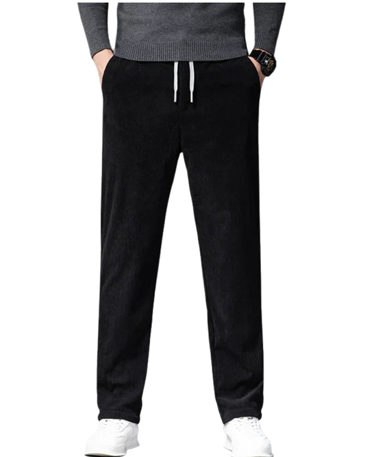 Calças Elegantes de Veludo Cotelê