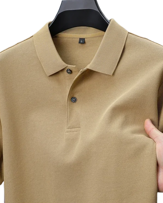 Camisa pólo casual de algodão