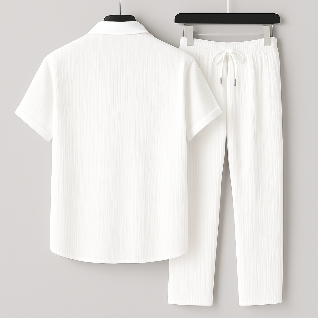 Conjunto de linho elegante