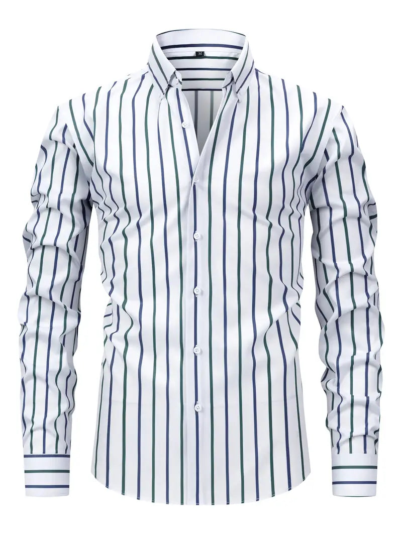 Camisa às riscas chique