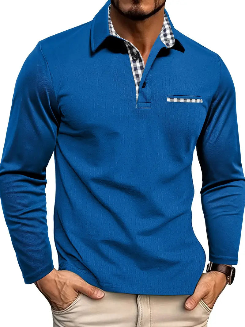 Camisa pólo com mangas compridas