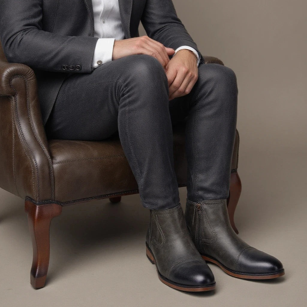 Botas Chelsea em pele