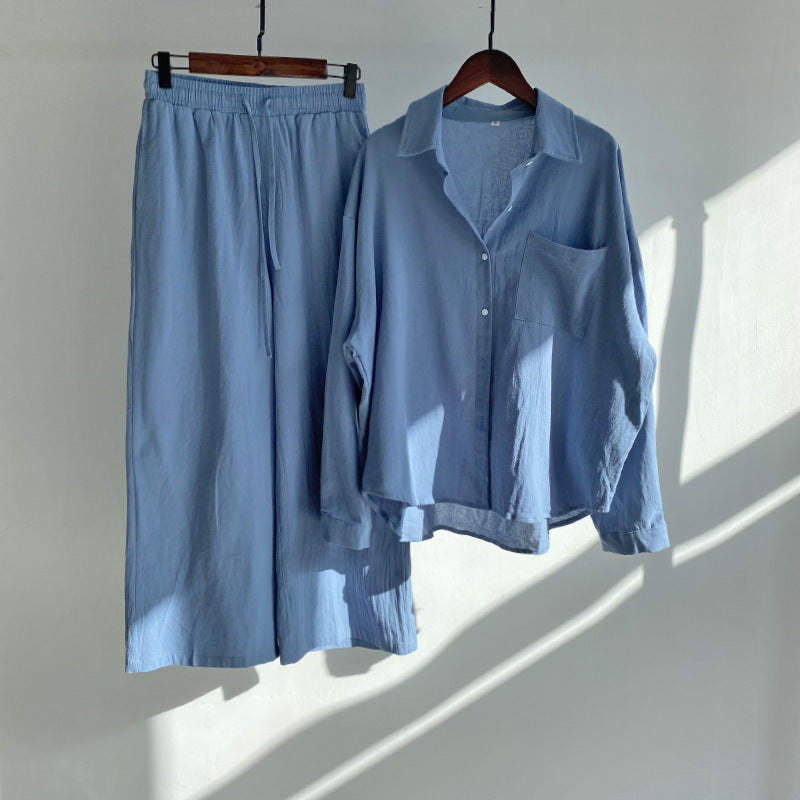 Conjunto de duas peças em algodão