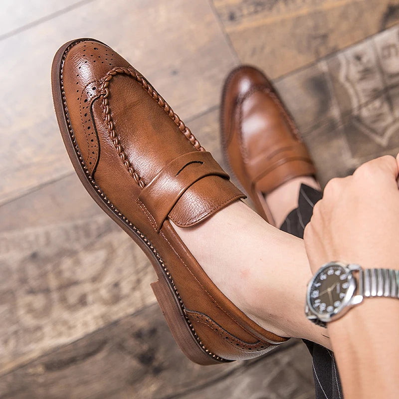 Mocassins de couro chiques