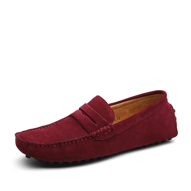 Mocassins casuais de camurça