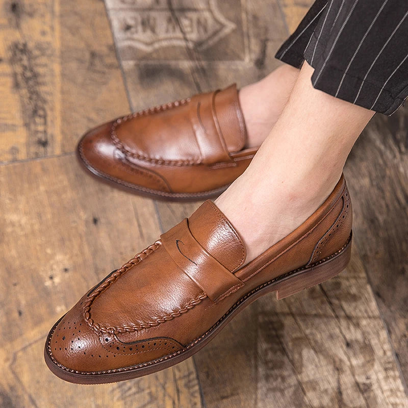 Mocassins de couro chiques