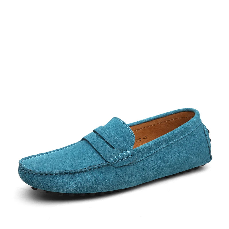 Mocassins casuais de camurça