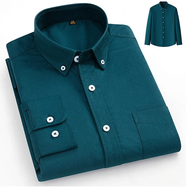 Camisa Oxford de algodão