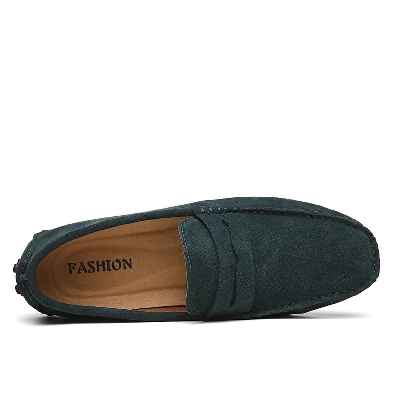 Mocassins casuais de camurça