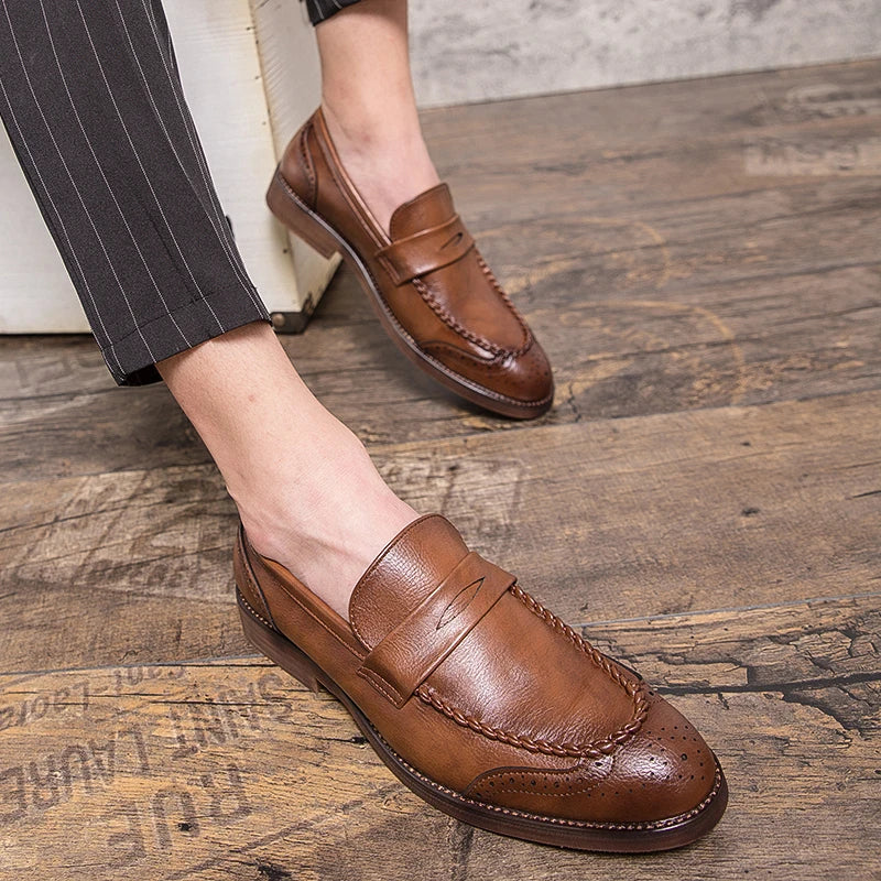 Mocassins de couro chiques