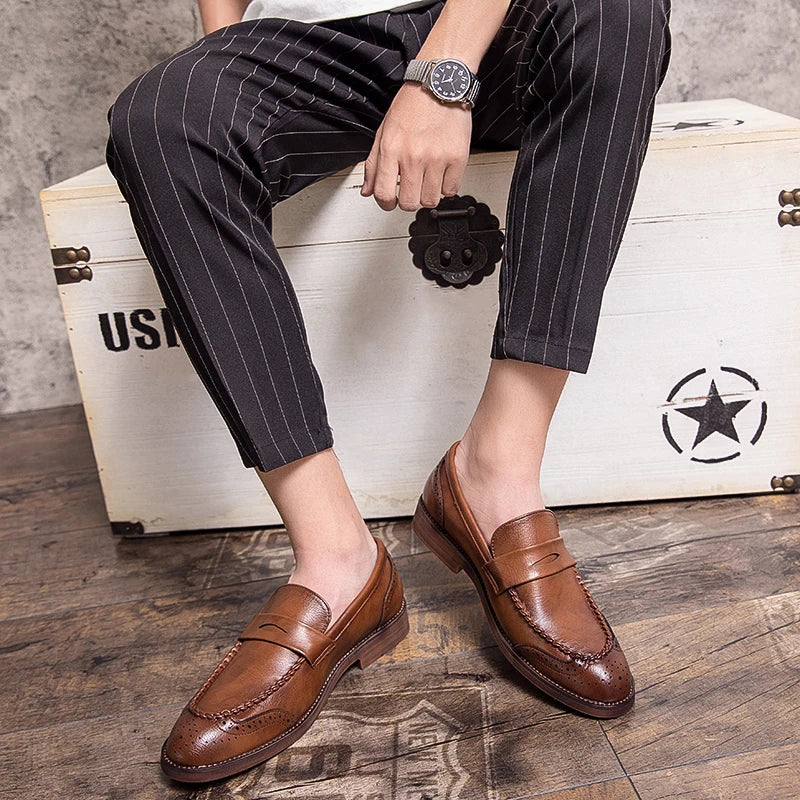 Mocassins de couro chiques