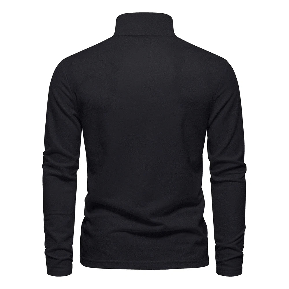 Camisa pólo casual de manga comprida