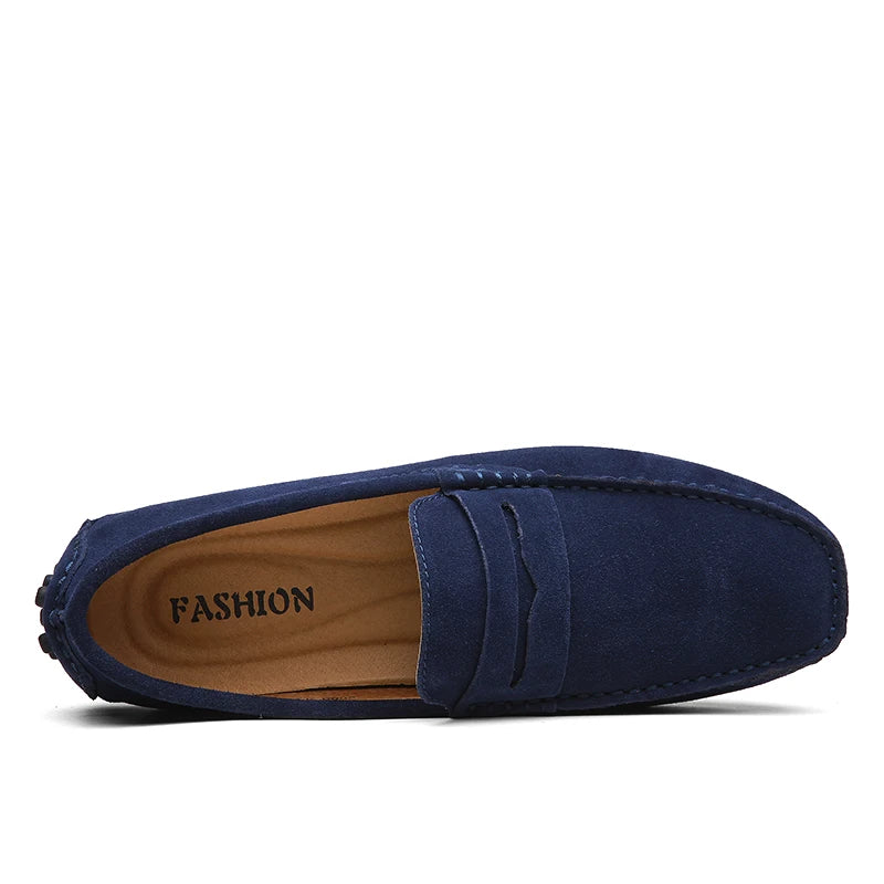 Mocassins casuais de camurça