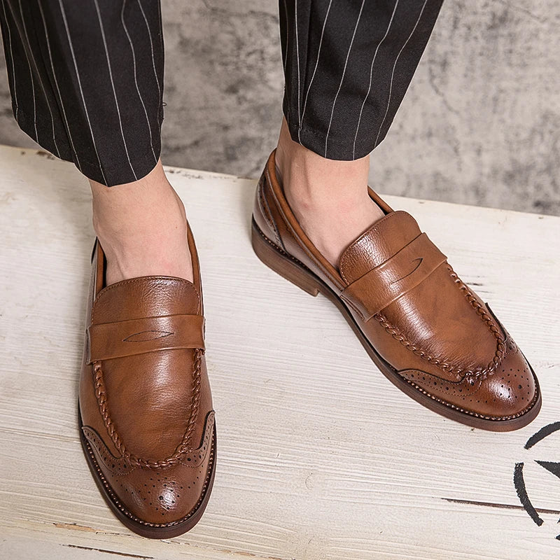 Mocassins de couro chiques
