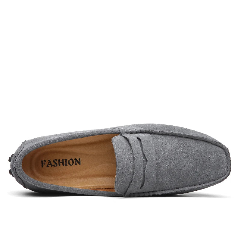 Mocassins casuais de camurça