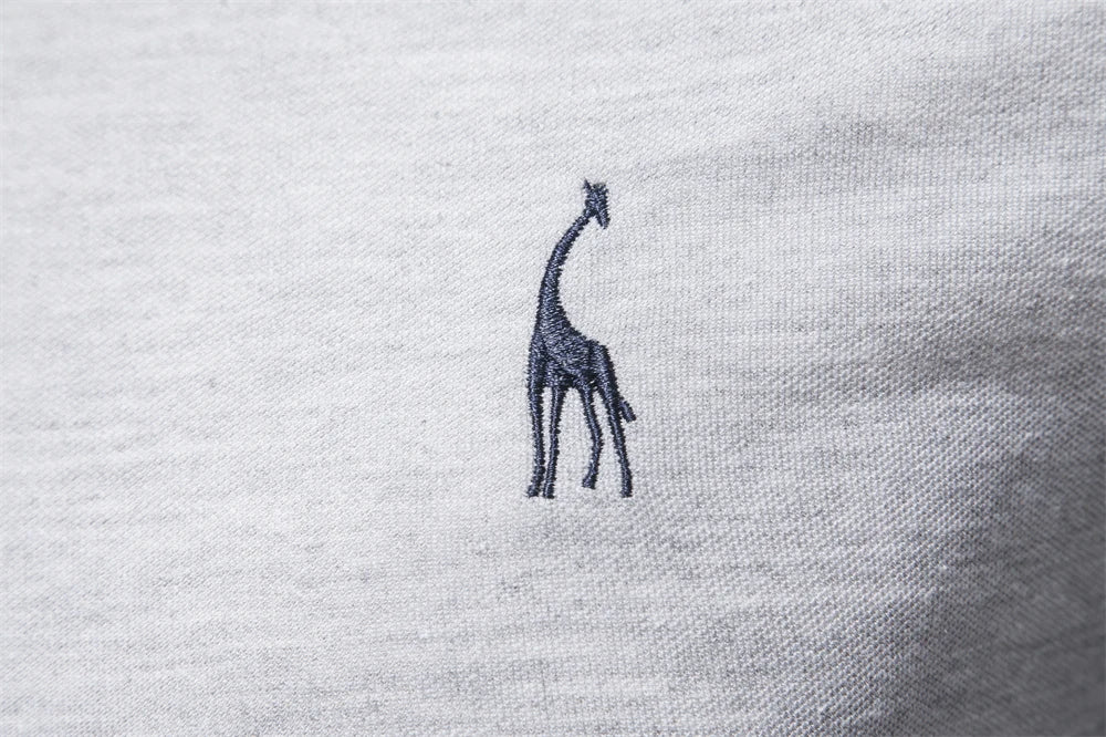 Camisa pólo casual de manga comprida