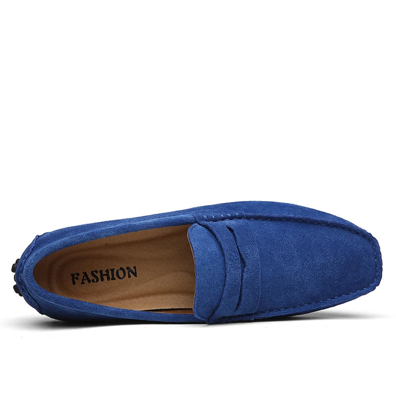 Mocassins casuais de camurça
