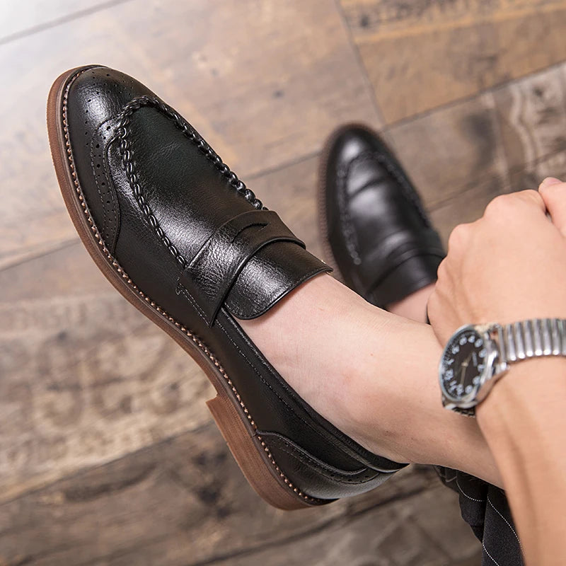 Mocassins de couro chiques