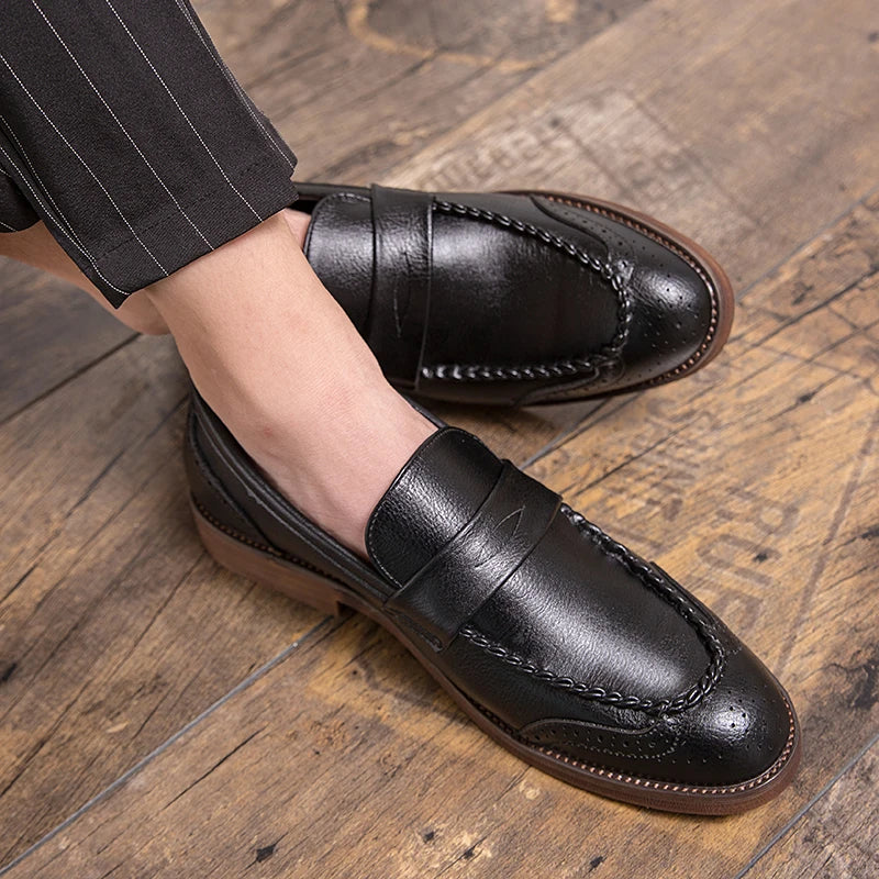 Mocassins de couro chiques