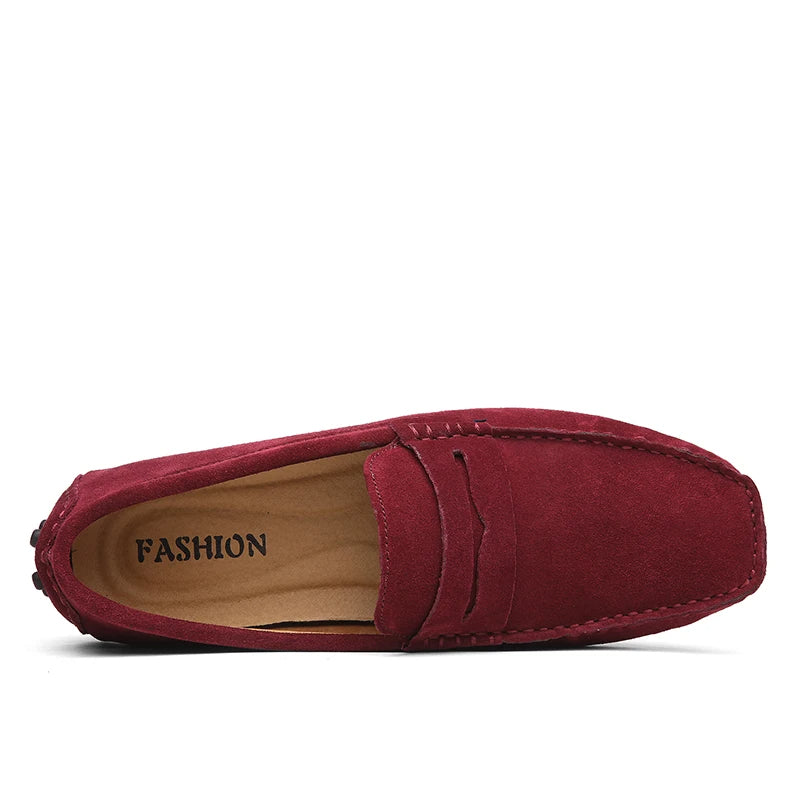 Mocassins casuais de camurça