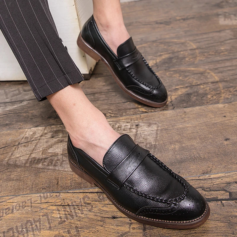 Mocassins de couro chiques