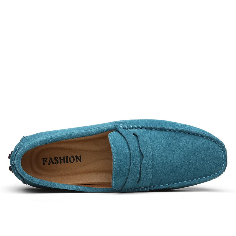Mocassins casuais de camurça