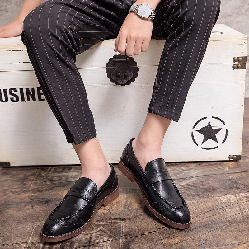 Mocassins de couro chiques
