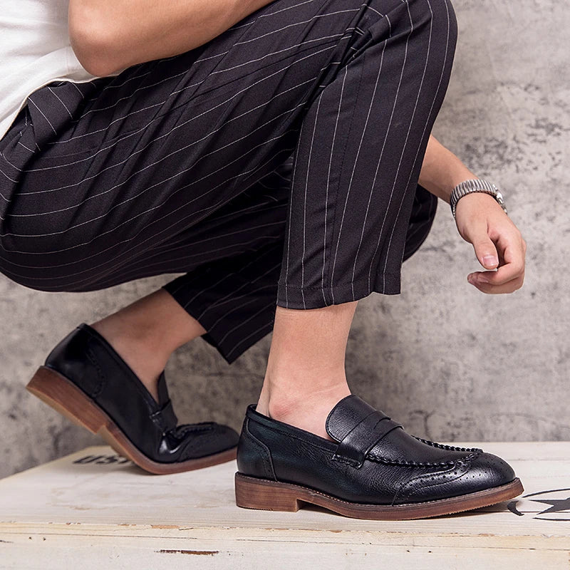 Mocassins de couro chiques
