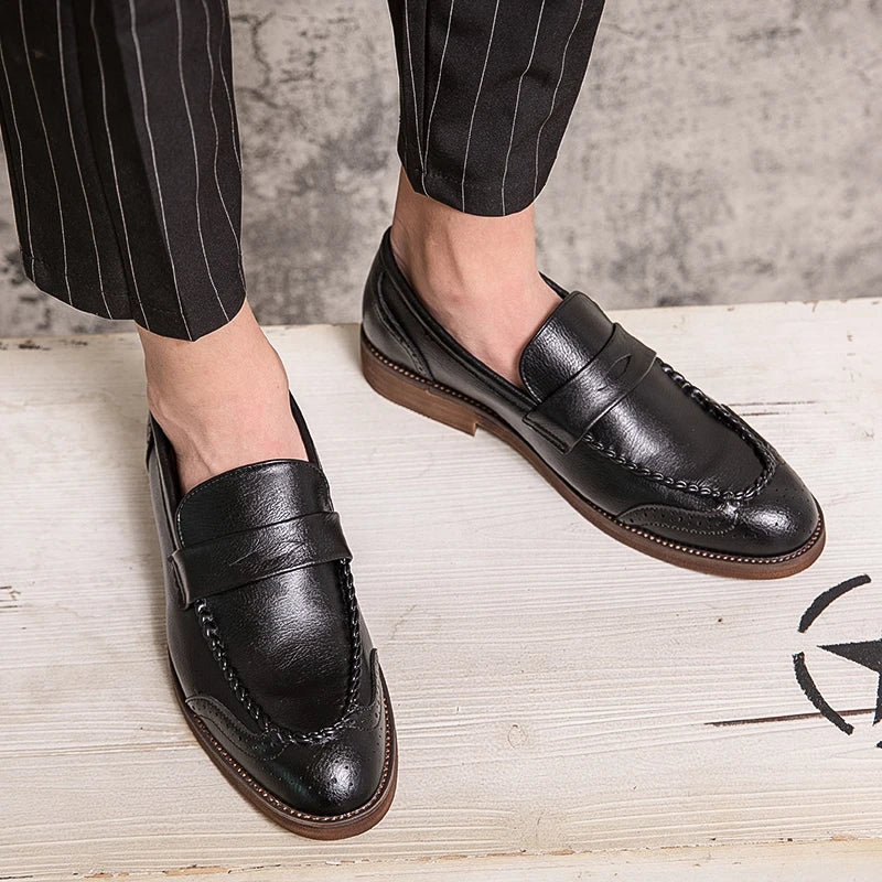 Mocassins de couro chiques