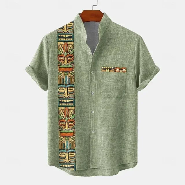Camisa vintage de manga curta