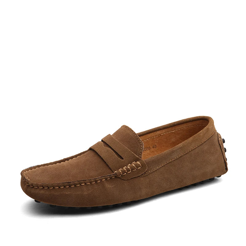 Mocassins casuais de camurça