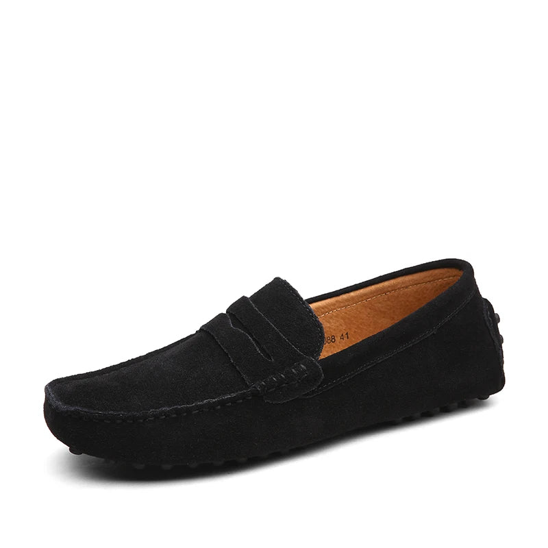 Mocassins casuais de camurça