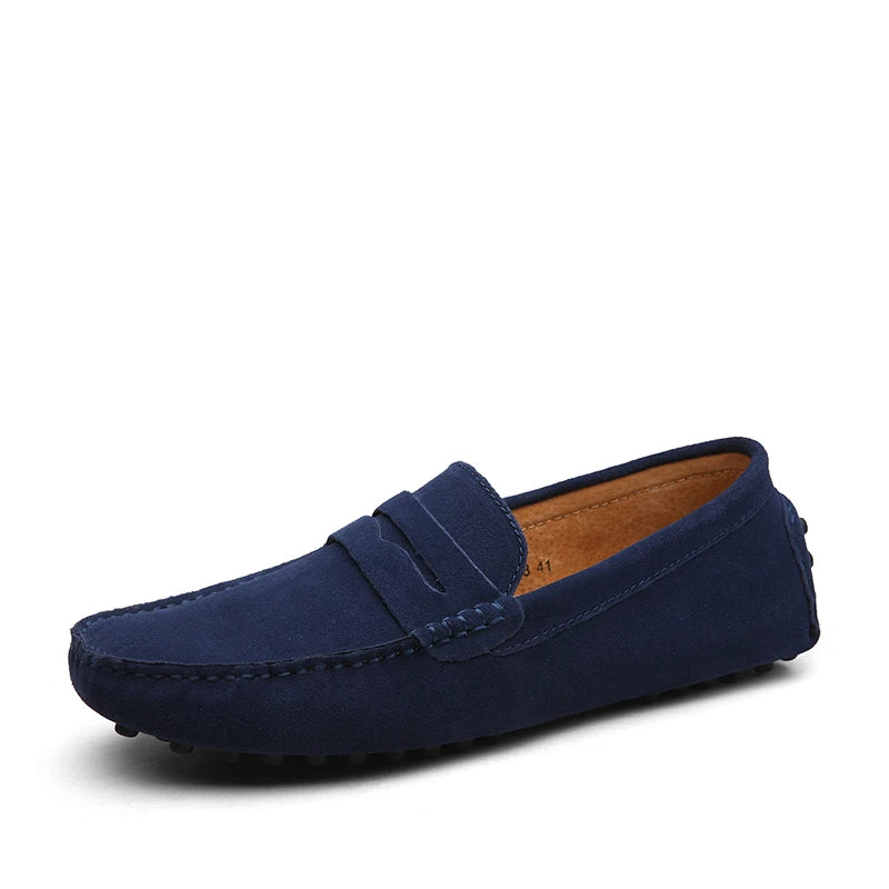 Mocassins casuais de camurça