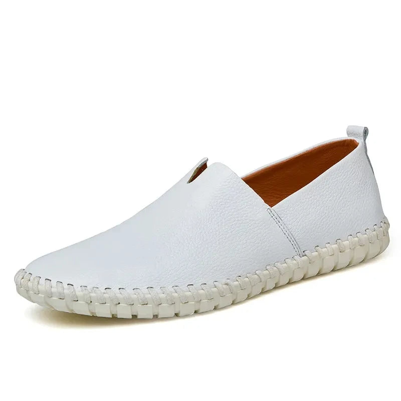 Mocassins em pele respirável