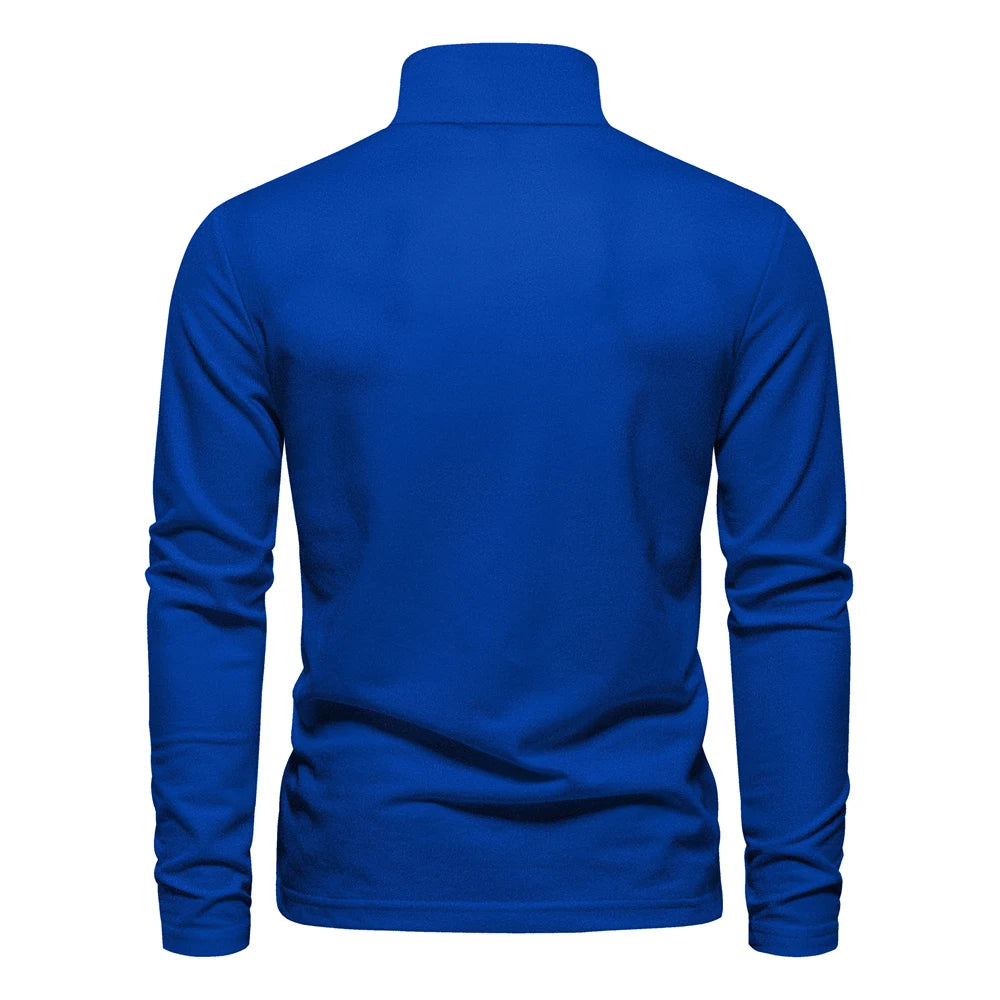 Camisa pólo casual de manga comprida
