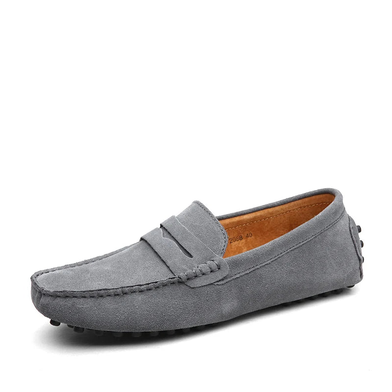 Mocassins casuais de camurça