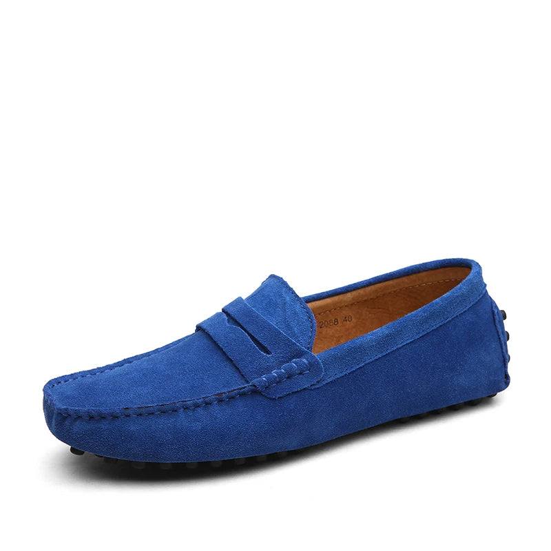 Mocassins casuais de camurça