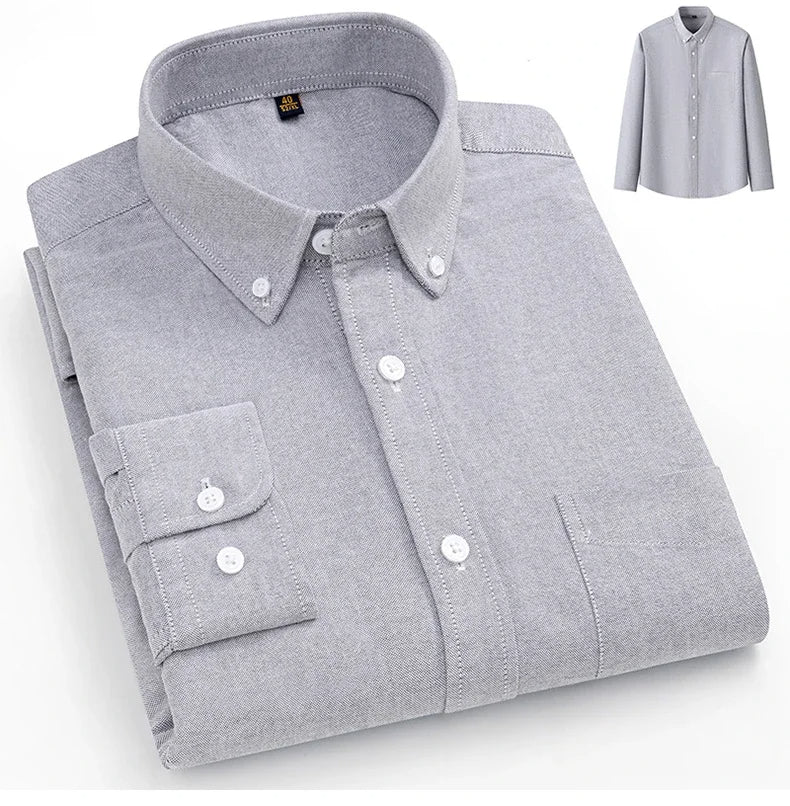 Camisa Oxford de algodão